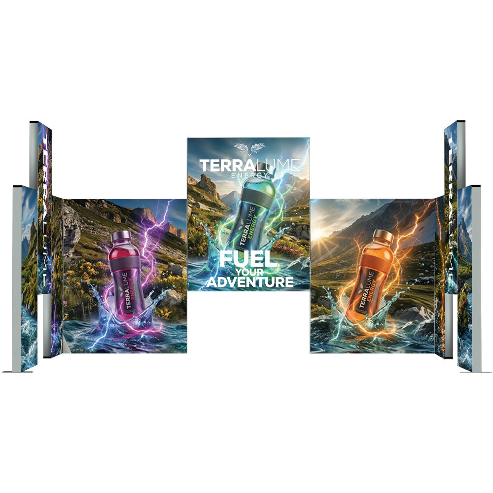 Showbird 120 20 x 10 Configuration F — Single Sided Graphic Package